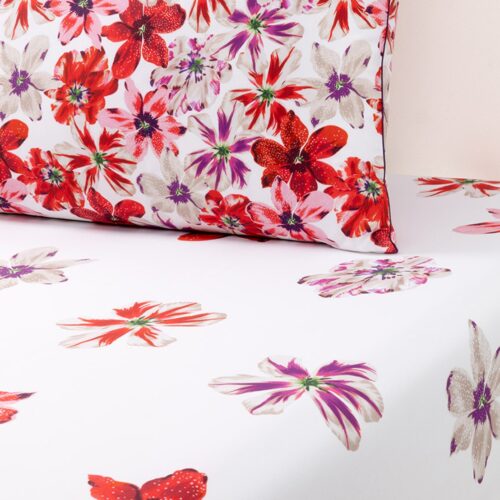 KENZO  Fleur fitted sheet in cotton