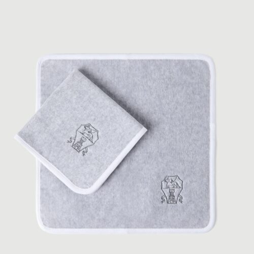Brunello Cucinelli 2-piece cotton terrycloth hand towel set with embroidery