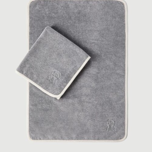 Brunello Cucinelli 2-piece cotton terrycloth towel set with embroidery