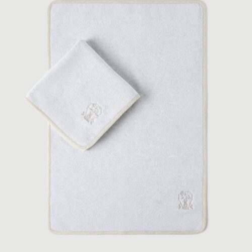 Brunello Cucinelli 2-piece cotton terrycloth towel set with embroidery