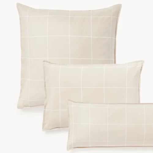 NoelleChecked flannel cover in cotton
