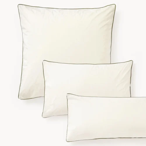 DariaPerkal cotton cushion cover with piping