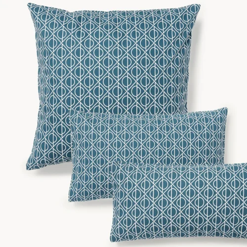 JellaCotton cushion cover with geometric print